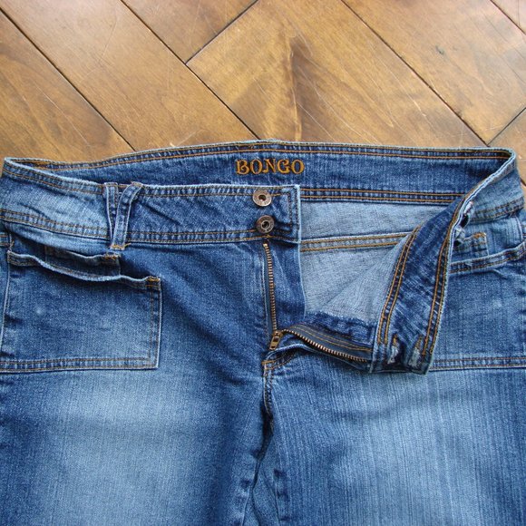 Vintage Y2K 90s Bongo Flare Jeans Wide Leg Festival Boho Hippie Sz 13 Waist 37 - Picture 7 of 14